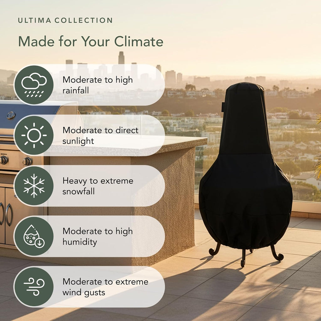 covermates ultima chiminea cover - 32"diameter x 60"h on a desk or shelf