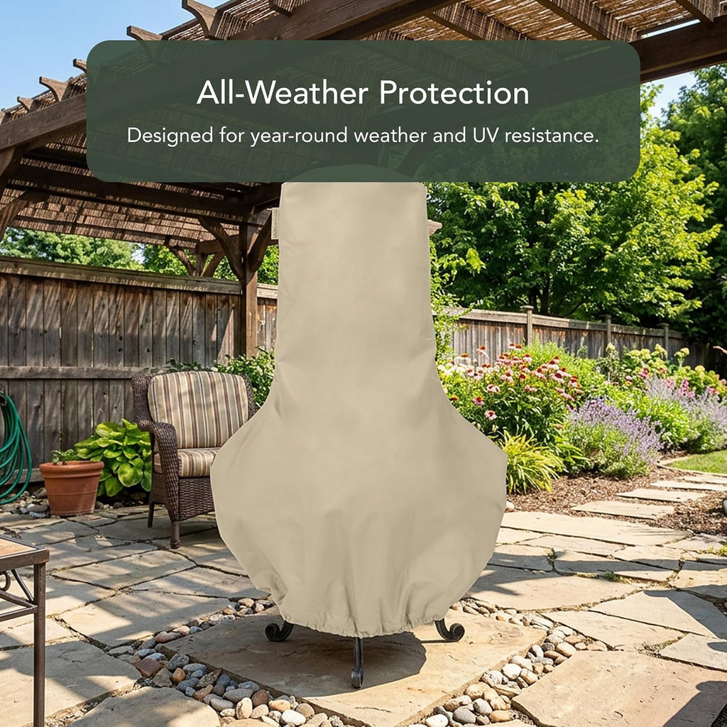 covermates elite chiminea cover - 28"diameter x 48"h, close-up detail