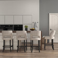 VKNOW Bar Stools Set of 4, 26" Upholstered Counter Height Bar Stools