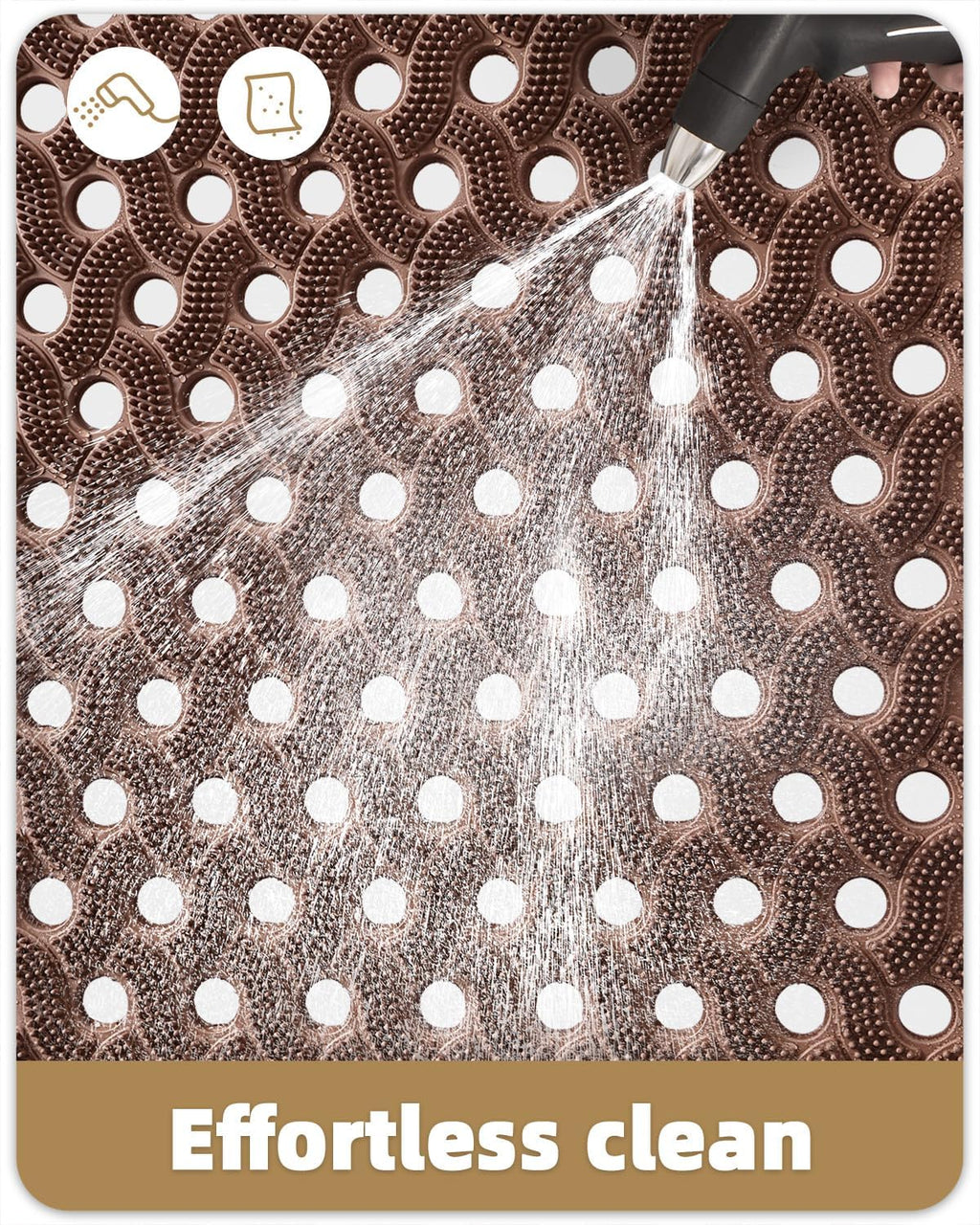 Color&Geometry Super Heavyweight TPE Welcome Mat Outdoor, 24"x36" Brown