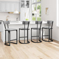 GarveeHome 26.4 Inch Counter Height Bar Stools Set of 4 for Island, Gray