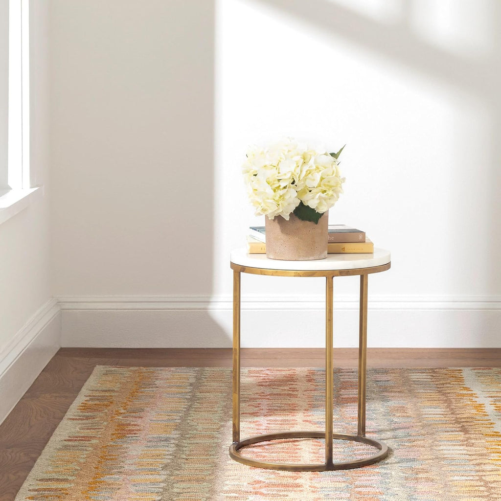Dash & Albert Paint Chip Stone Geometric Hand Micro Hooked Wool Rug, 6'x9'