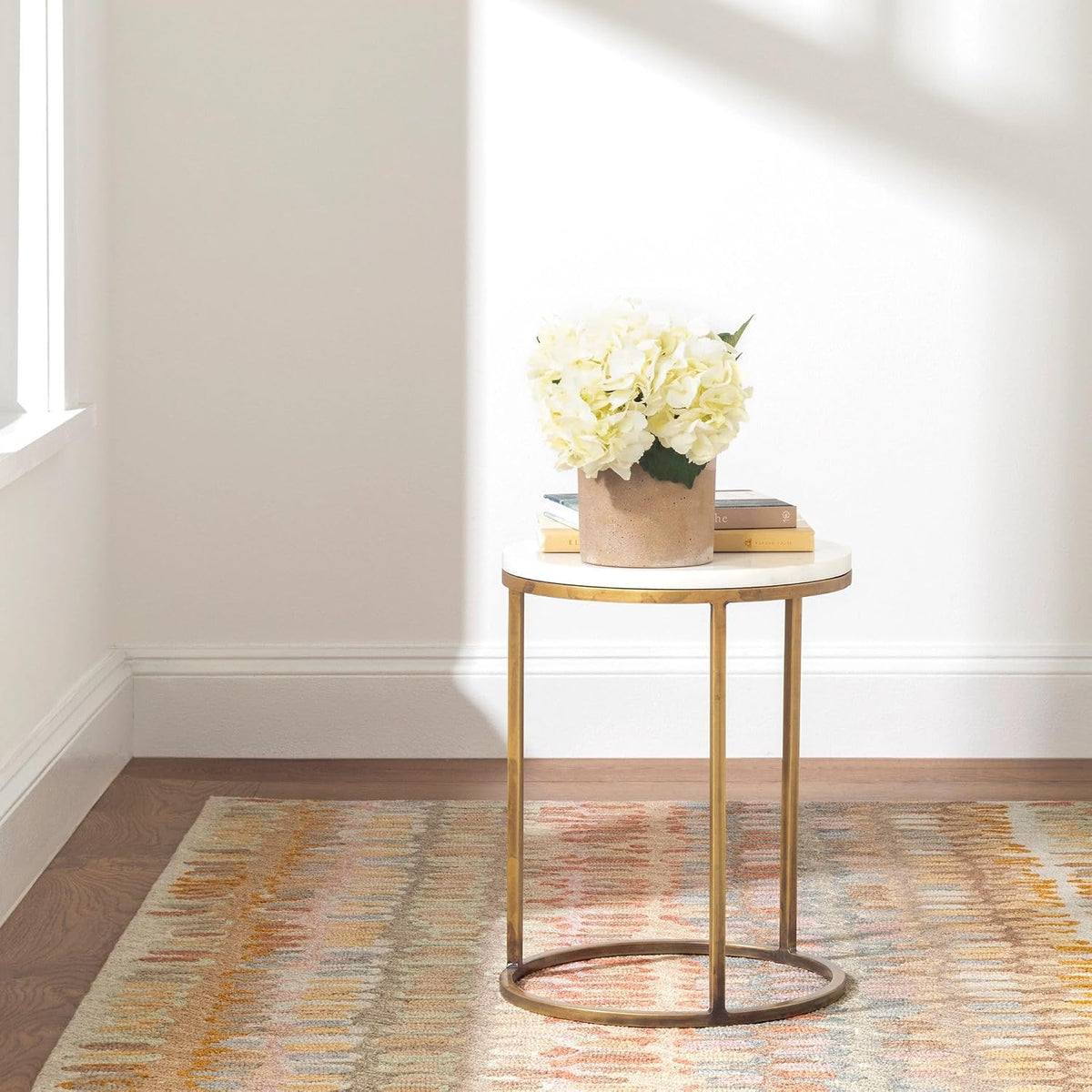 Dash & Albert Paint Chip Stone Geometric Hand Micro Hooked Wool Rug, 6'x9'