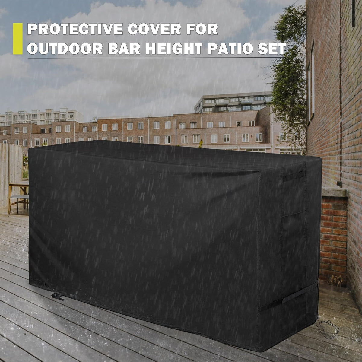 bar height patio set cover, outdoor bistro set, package contents