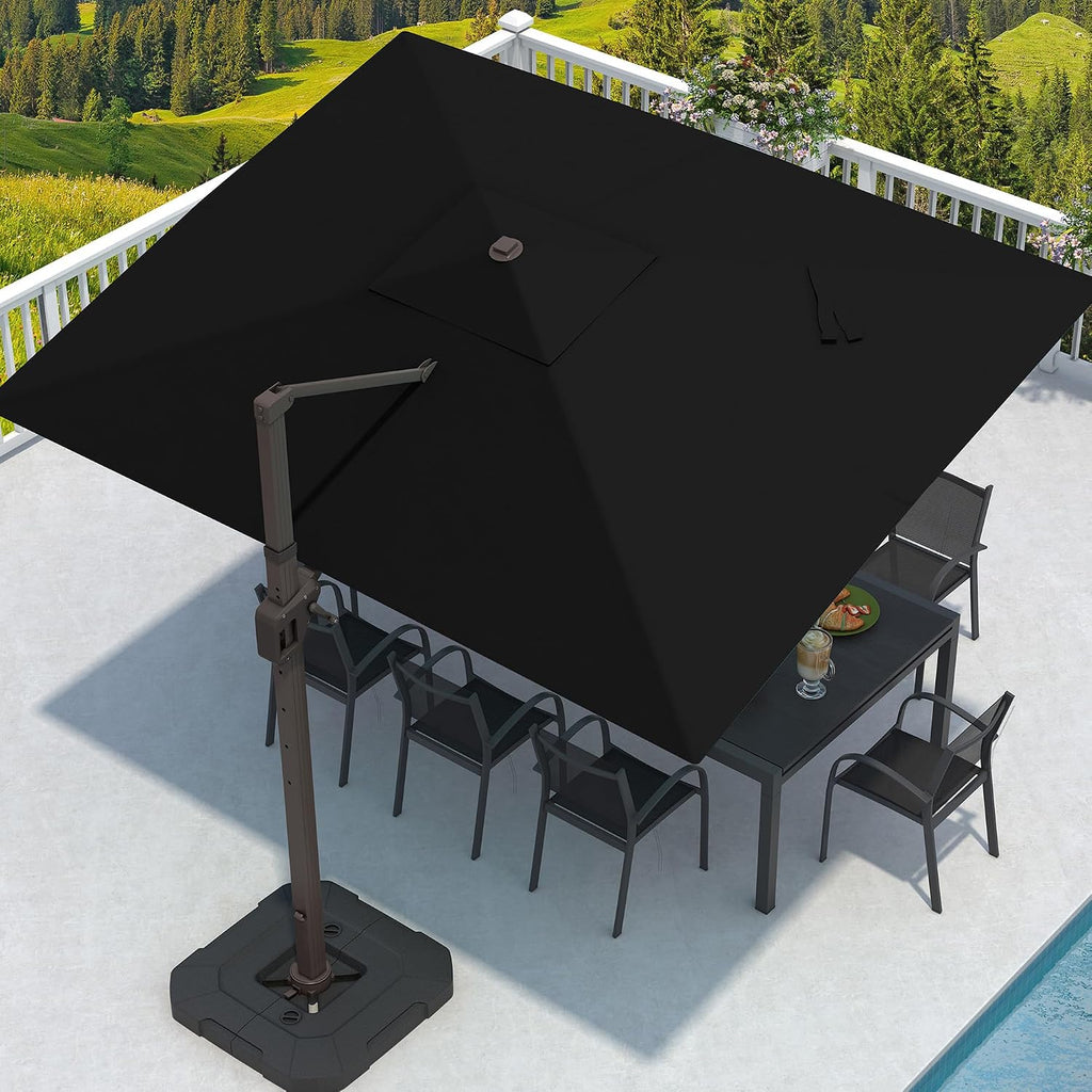 9' X 12' Cantilever Patio Umbrella Rectangular Outdoor Umbrellas