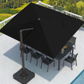 9' X 12' Cantilever Patio Umbrella Rectangular Outdoor Umbrellas