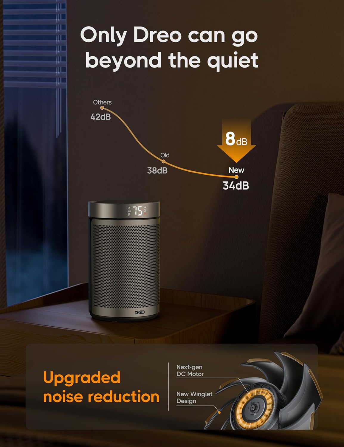 DREO Space Heater, Portable Electric Heaters for Indoor Use with Remote