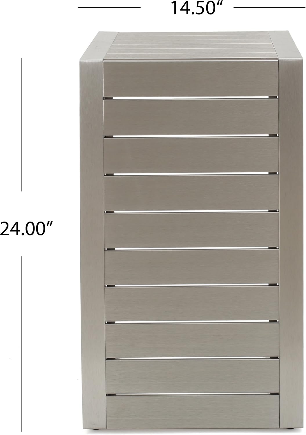 Christopher Knight Home Cape Coral Outdoor Aluminum Club Chairs with Side Table, Khaki / Silver