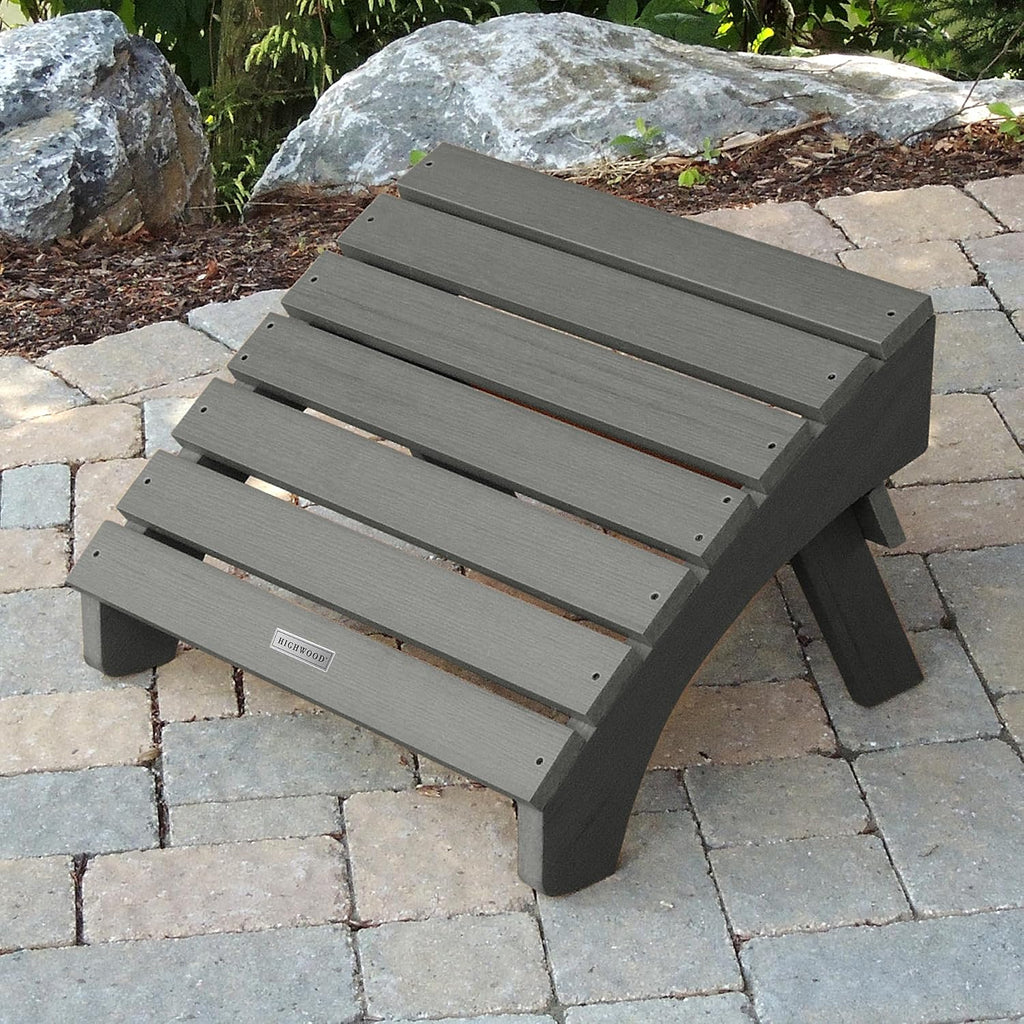 highwood AD-OTL1-CGE Adirondack Folding Ottoman, Coastal Teak