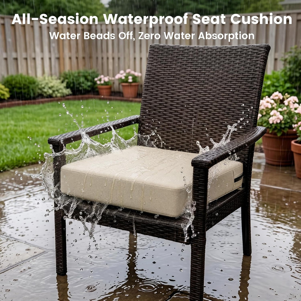 favoyard 2-pack waterproof outdoor seat cushions, 19" x shown in use