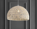 JONATHAN Y Campana 1-Light Pendant Dome Ceiling Lamp, 20", Cream