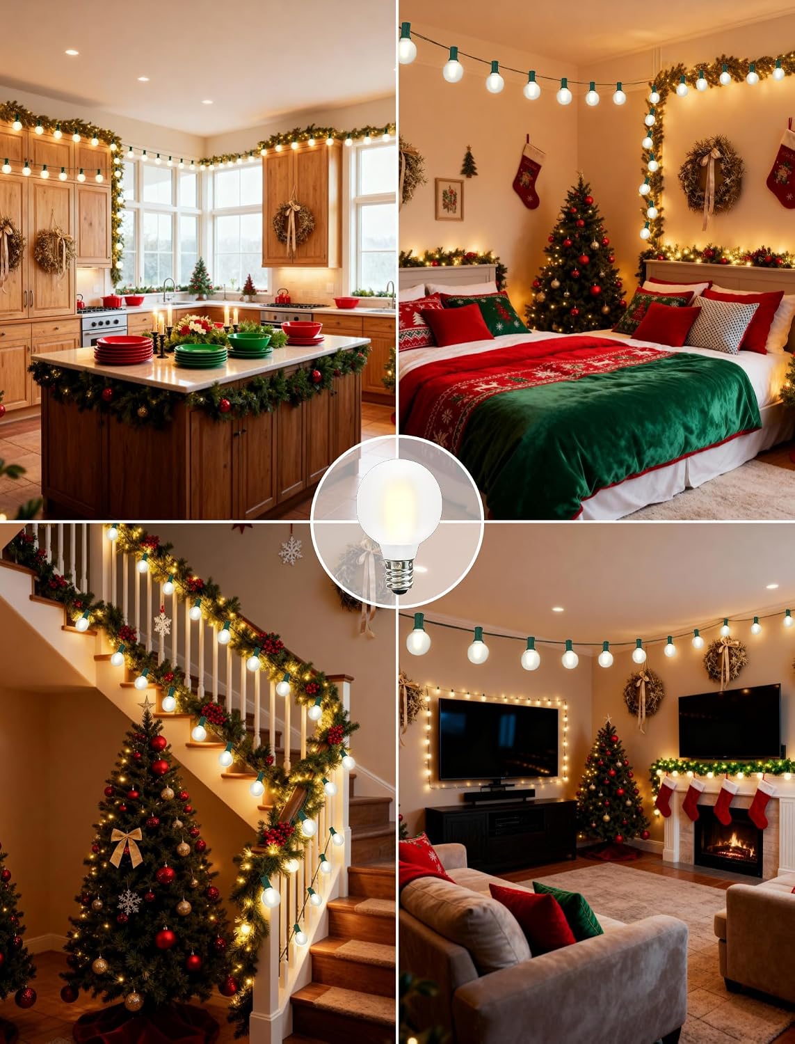 50ft g40 led christmas lights with 27 led, package contents