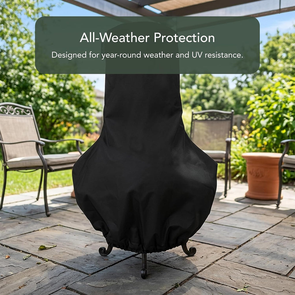 covermates elite chiminea cover - 28"diameter x 48"h, close-up detail