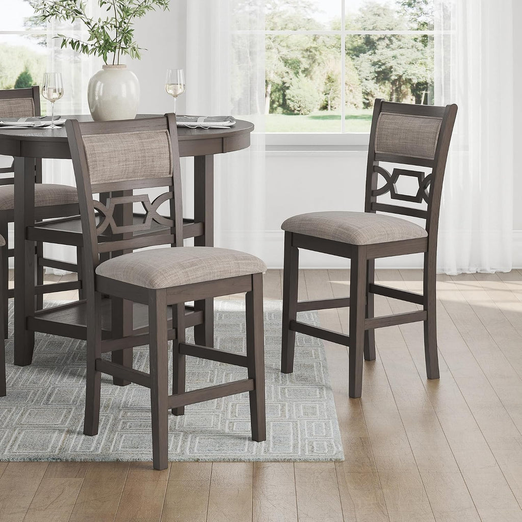 Signature Design by Ashley 5-Piece Round Counter Height Dining Set, Gray