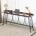 VINGLI 82" Long Bar Table, Rectangular Counter Height Pub Table, Walnut