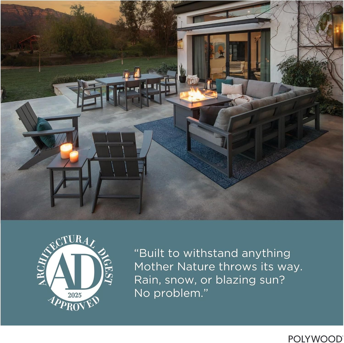 POLYWOOD Presidential Rocking Chair in Slate Grey