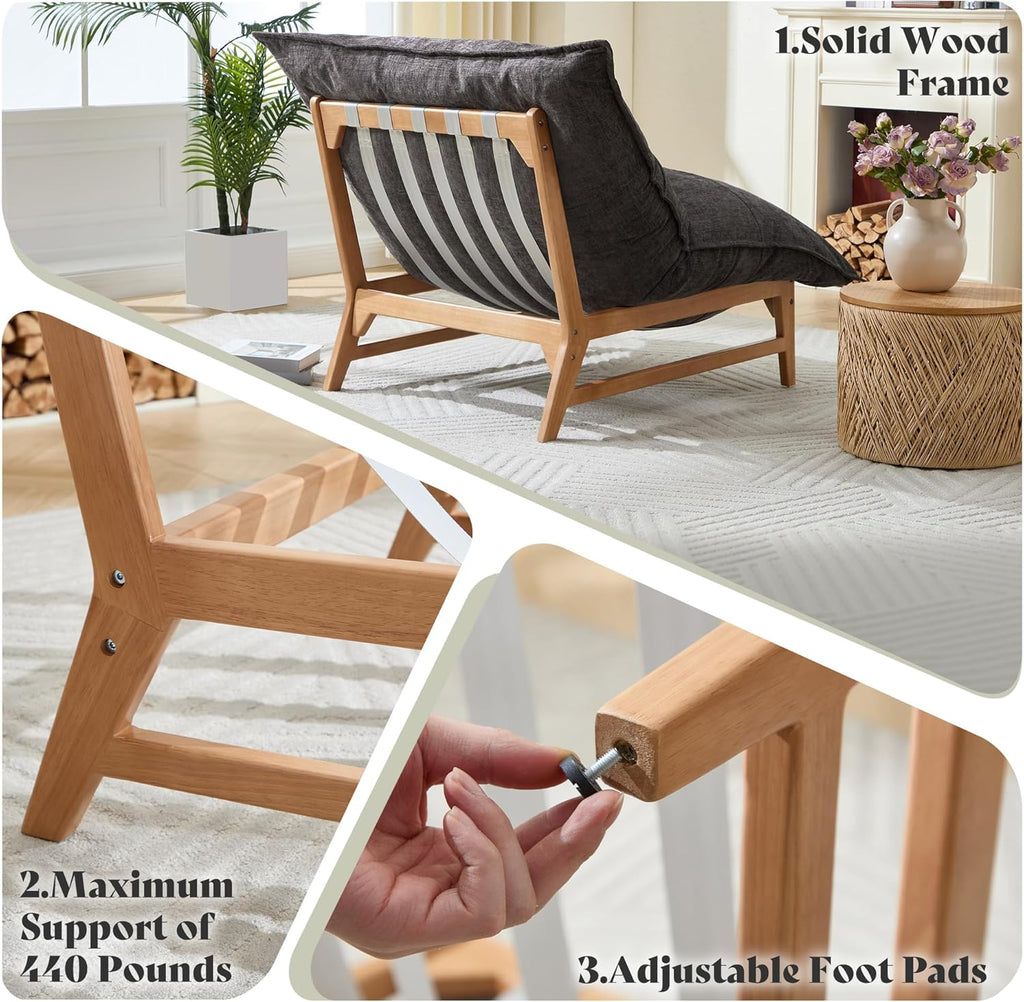 AMERLIFE 46" Oversized Sofa Chair, Lounge Accent Chair, Bean Bag Chair
