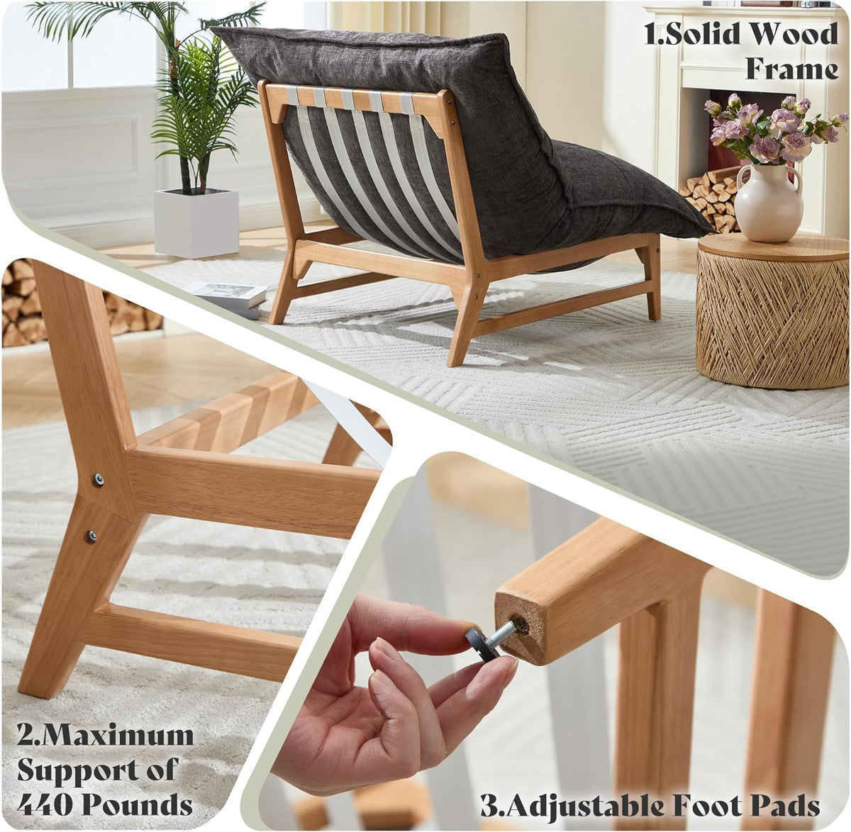 AMERLIFE 46" Oversized Sofa Chair, Lounge Accent Chair, Bean Bag Chair