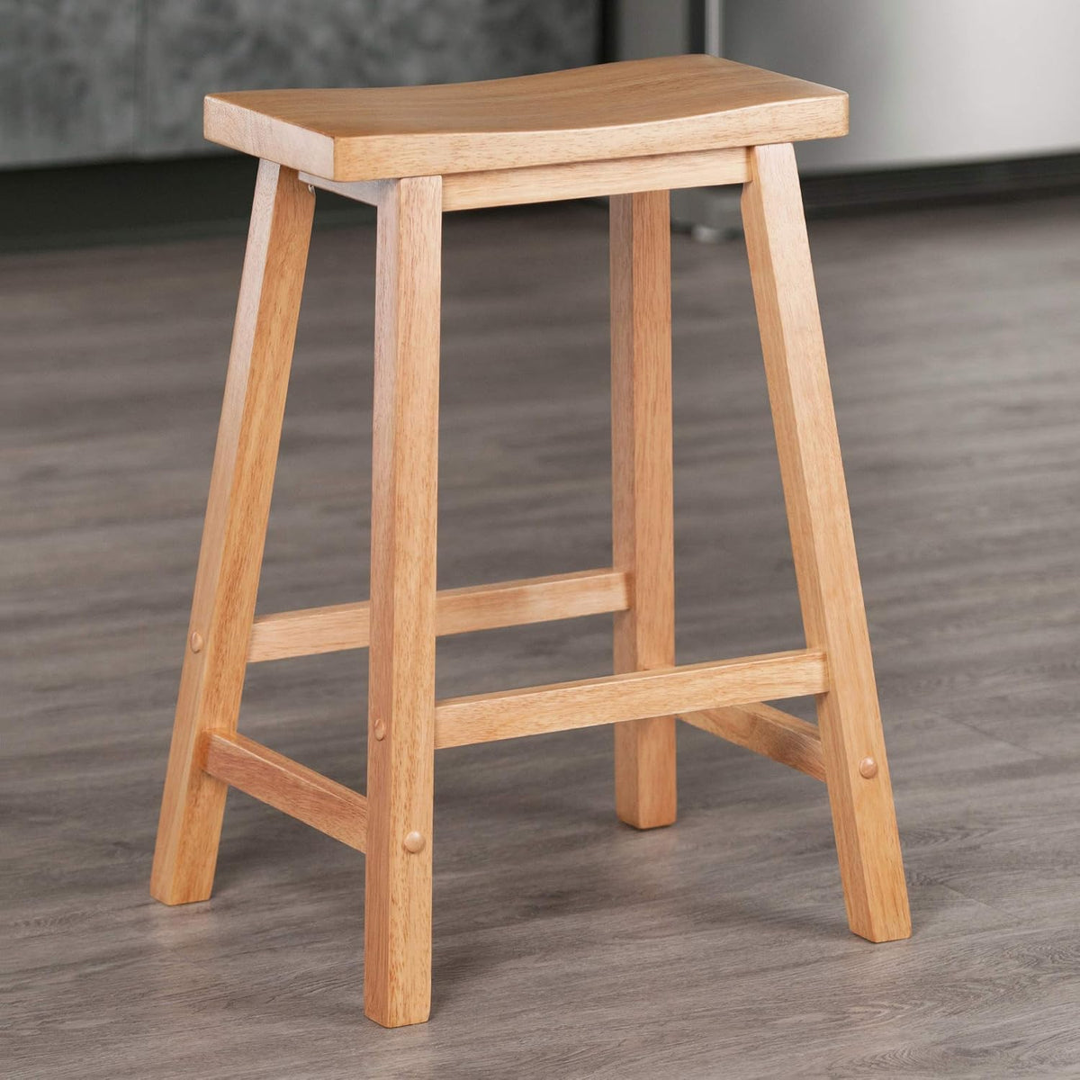 Winsome Satori Saddle Seat Counter Stool, Natural, 24"
