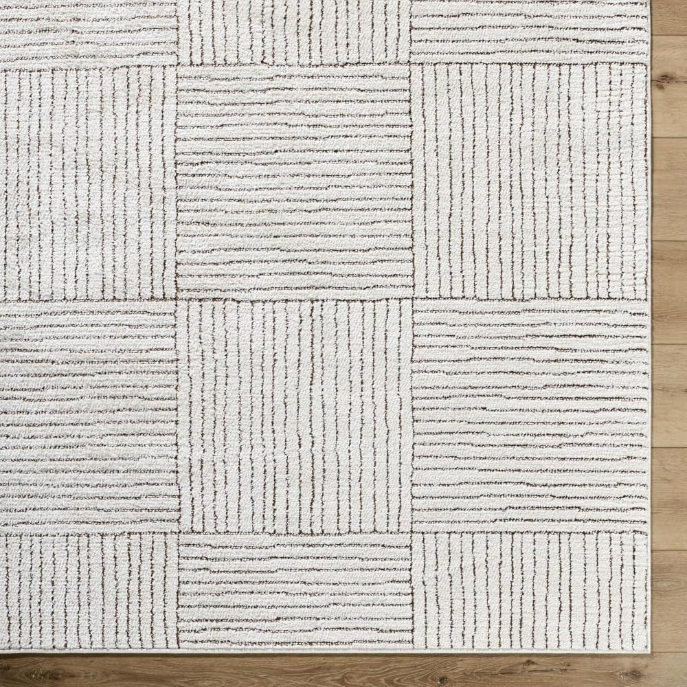 Livabliss x Galey Alix Architect II Modern Geometric Area Rug, 6'7" x 9' (7' x 9'), Brown