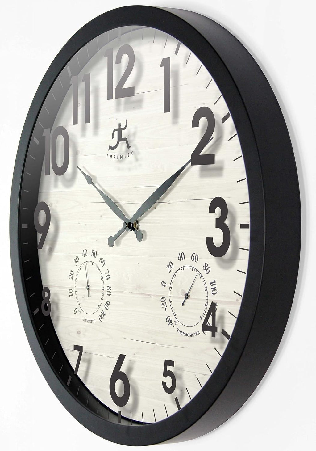 Concordia 17.5-Inch Indoor/Outdoor Waterproof Wall Clock with Built-in