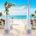 MDS Halloween Chiffon Draping Fabric - 2 Panel, 30" Wide x 40ft Long - Sheer Spooky Arbor & Canopy Drapery for Haunted House Backdrops, Party Ceilings, DIY Costumes & Themed Events - Cool Gray (Pack of 2)