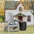 Adirondack Chair, All Weather Plastic Adirondack Chairs, Fire Pit Chairs with Cup Holder, Outdoor Lawn Chair for Patio, Garden, Backyard, Grey