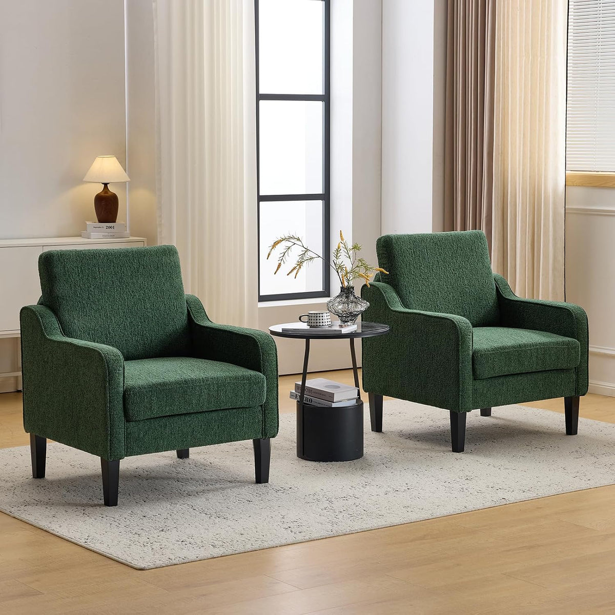VINGLI Accent Chairs Set of 2, Modern Traditional Armchair for Living Room
