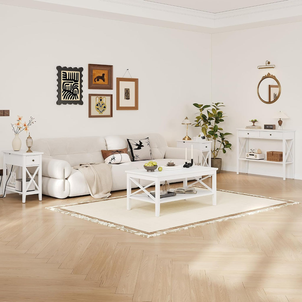 ChooChoo Coffee Table Classic X Design for Living Room