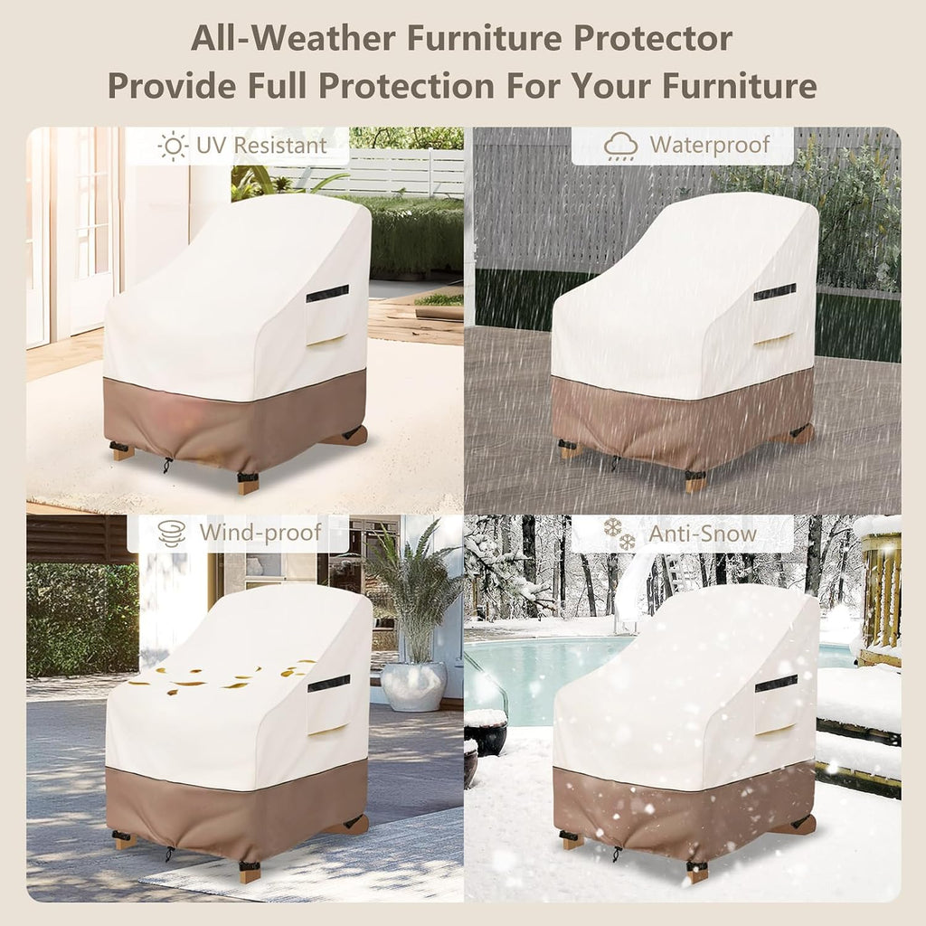 Adirondack Chair Covers Waterproof 2 Pack, 34" W x 37" D x 36" H