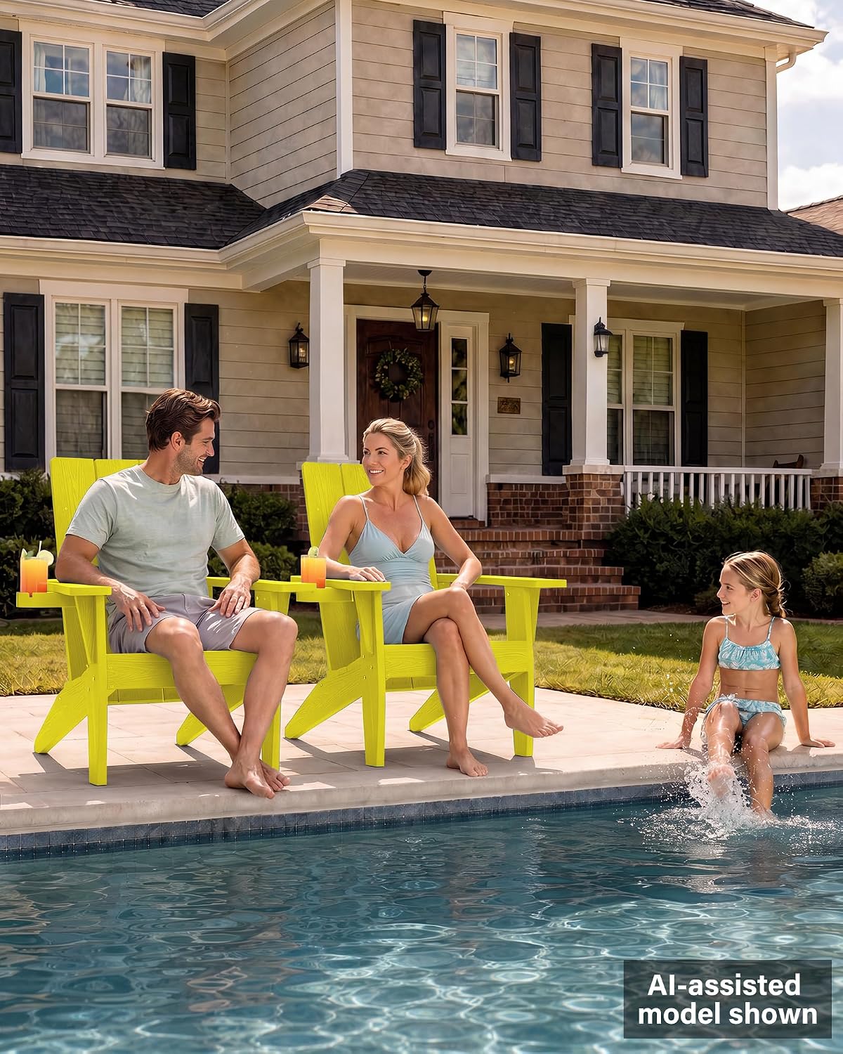 MXIMU Adirondack Chairs Set of 2, 450lb Capacity & 33in Tall Backrest