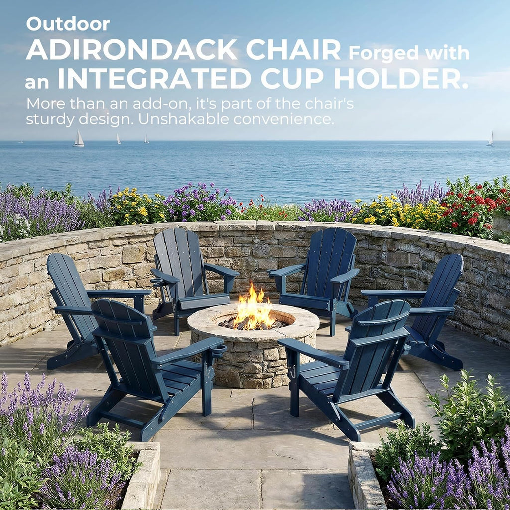 hdpe adirondack chair, folding outdoor patio chair with on a desk or shelf