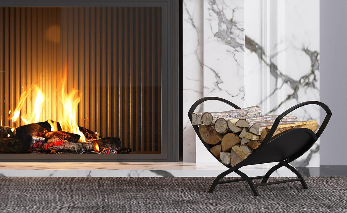 Fire Beauty Folding Firewood Rack Indoor Outdoor Log Storage Holder