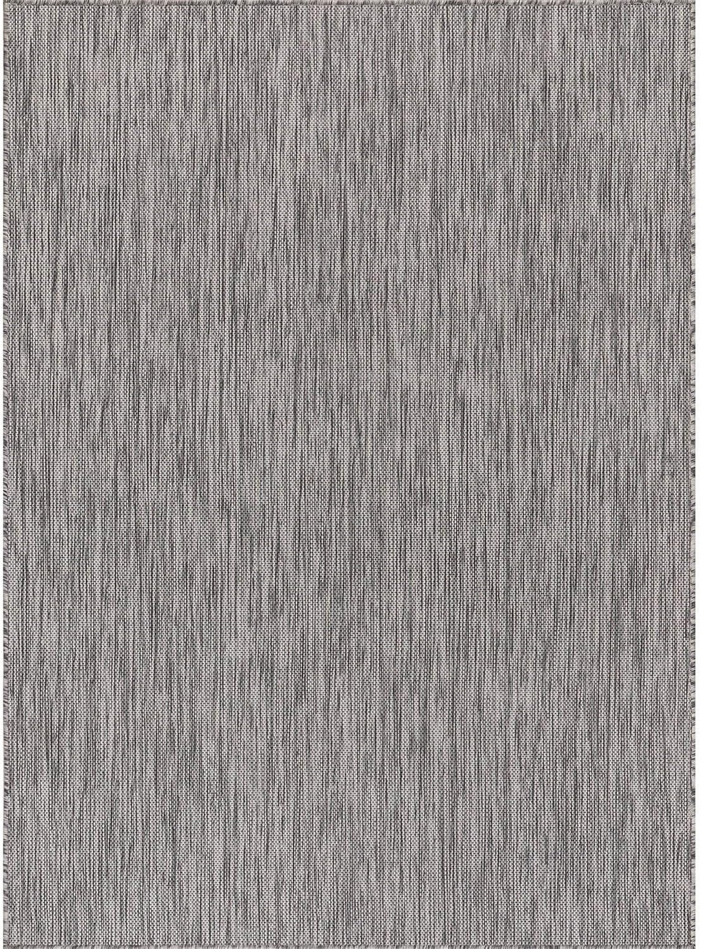 CAMILSON Outdoor Rug 6x9 Modern Area Rugs for Indoor and Outdoor Patios and Porches - Waterproof, Washable, Non-Shedding, Easy-to-Clean Outside Carpet (6 x 9, Solid - Silver Gray)