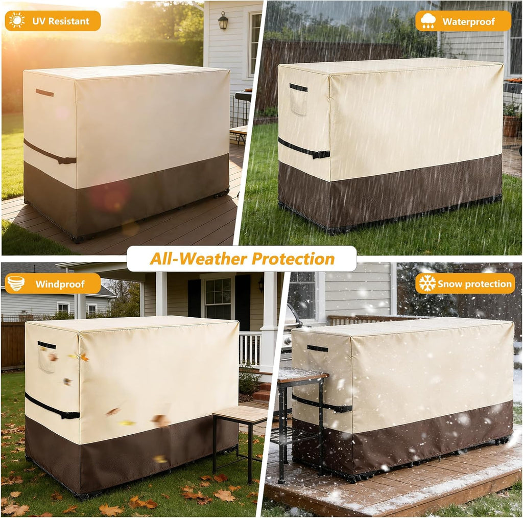 outdoor bar cover patio bistro set cover, beige&brown, close-up detail