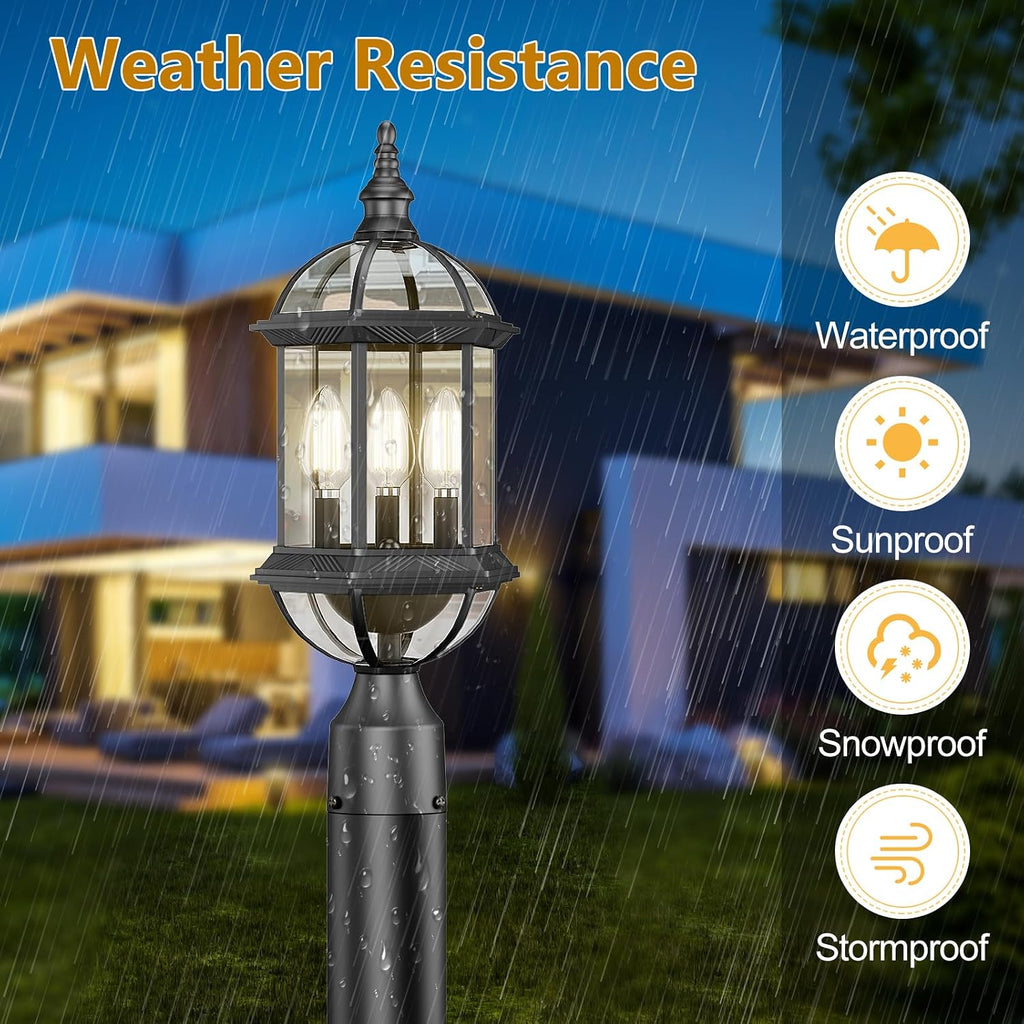 3 Light Lantern Post Lights Outdoor Lamp Post Light Fixture