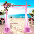 MDS Halloween Chiffon Draping Fabric - 2 Panel, 30" Wide x 40ft Long - Sheer Spooky Arbor & Canopy Drapery for Haunted House Backdrops, Party Ceilings, DIY Costumes & Themed Events - Bubblegum Pink (Pack of 2)