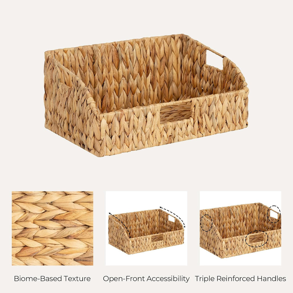 StorageWorks Pantry Baskets for Organizing, Hyacinth Storage Baskets,2-Pack