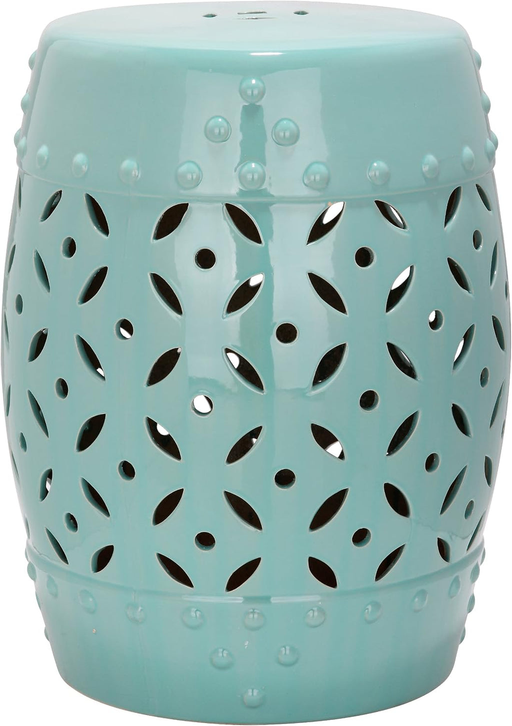 Safavieh Castle Gardens Collection Lattice Coin White Ceramic Garden Stool