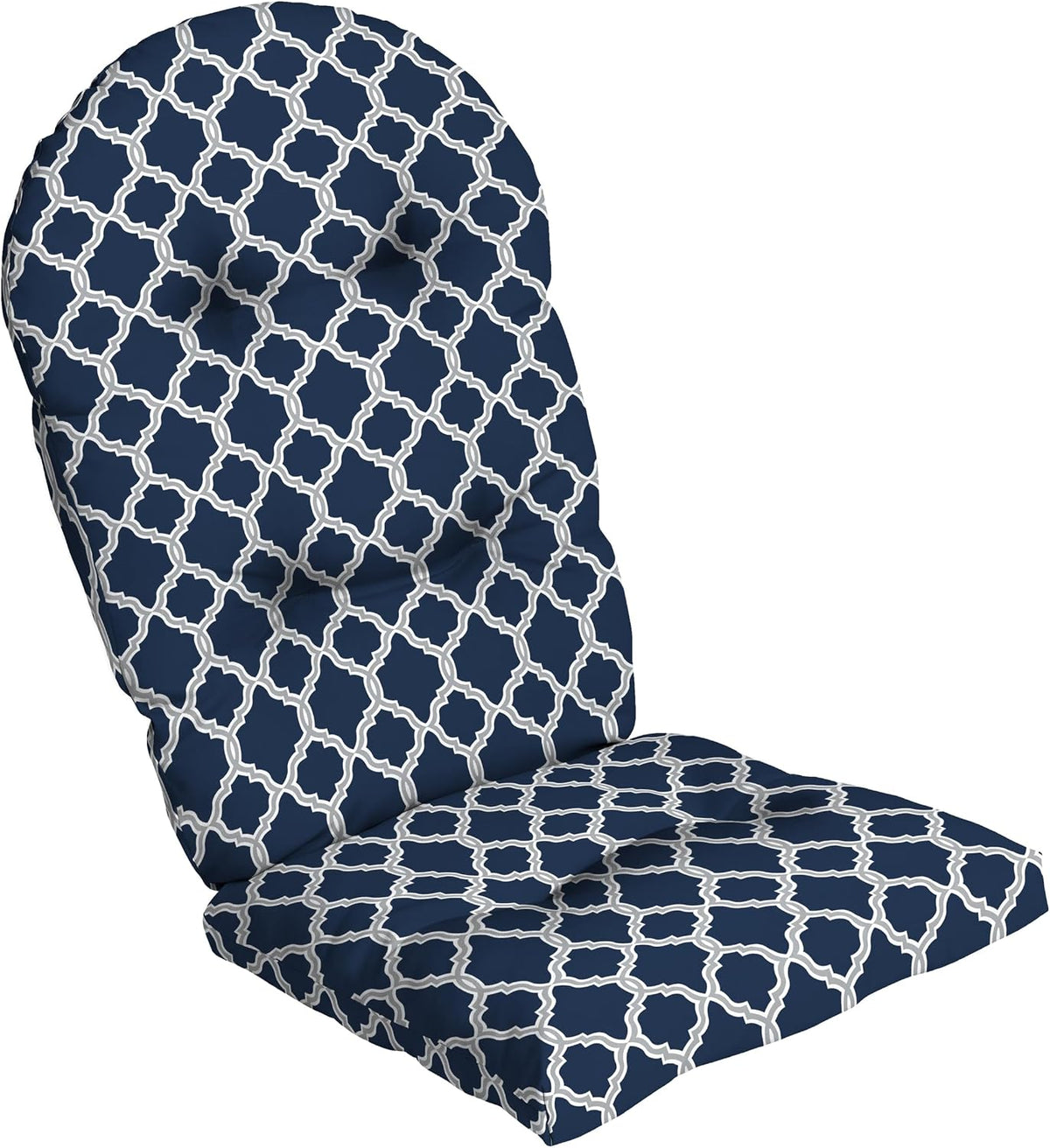Arden Outdoor Tufted Adirondack Chair Cushion, 21.5x48, Blue Trellis