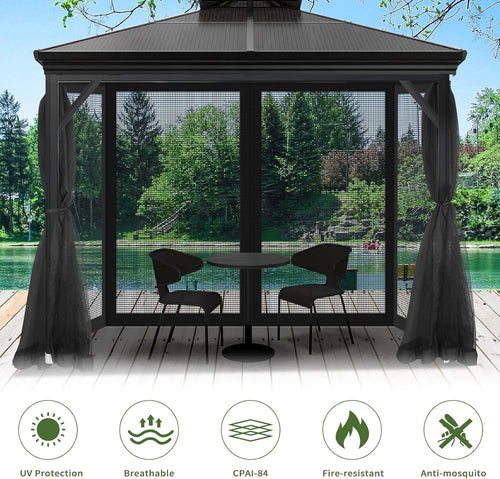 10' x 10' gazebo & pop up canopy shown in use