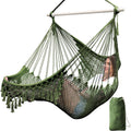 Chihee Hammock Chair Handmade Woven Mesh Hanging Seat Metal Spreader Bar