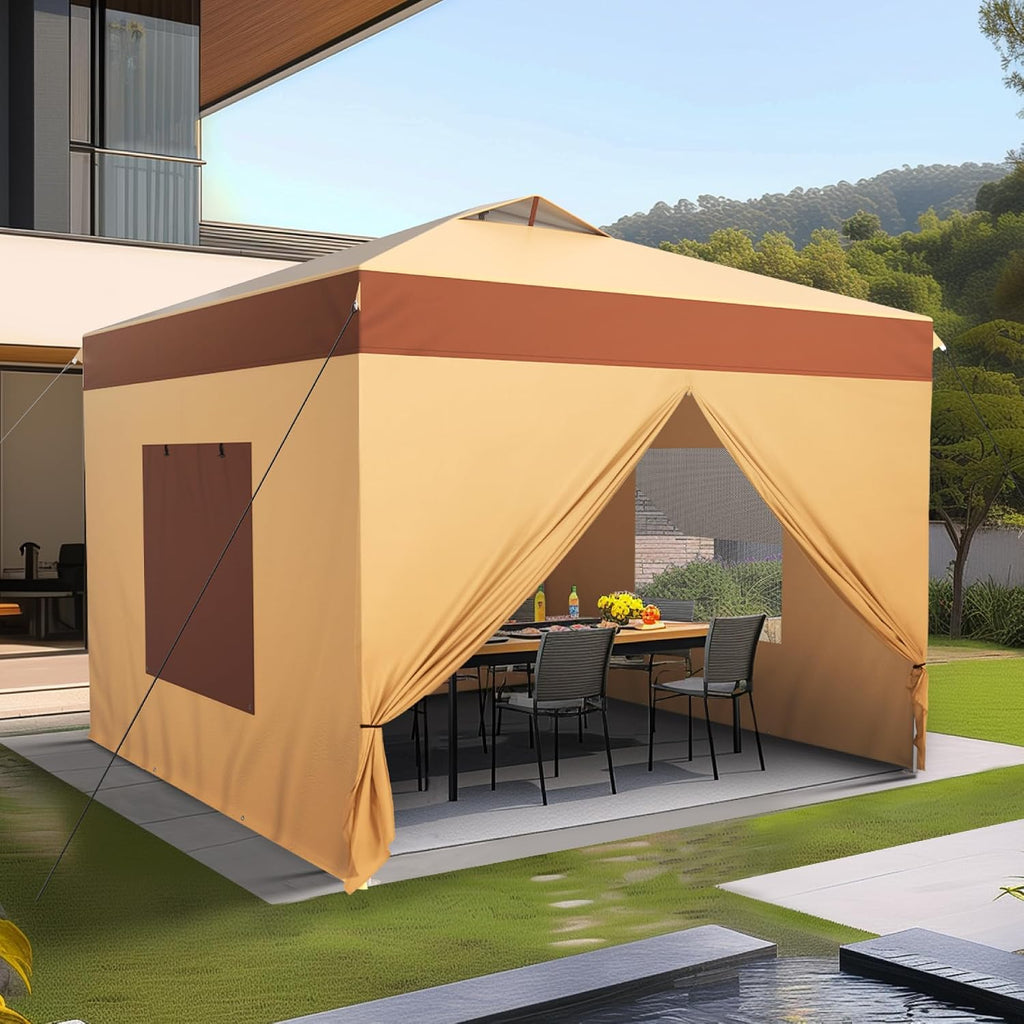 Sophia & William Canopy Tent 10x10 Pop up with Sidewalls,Portable Shade