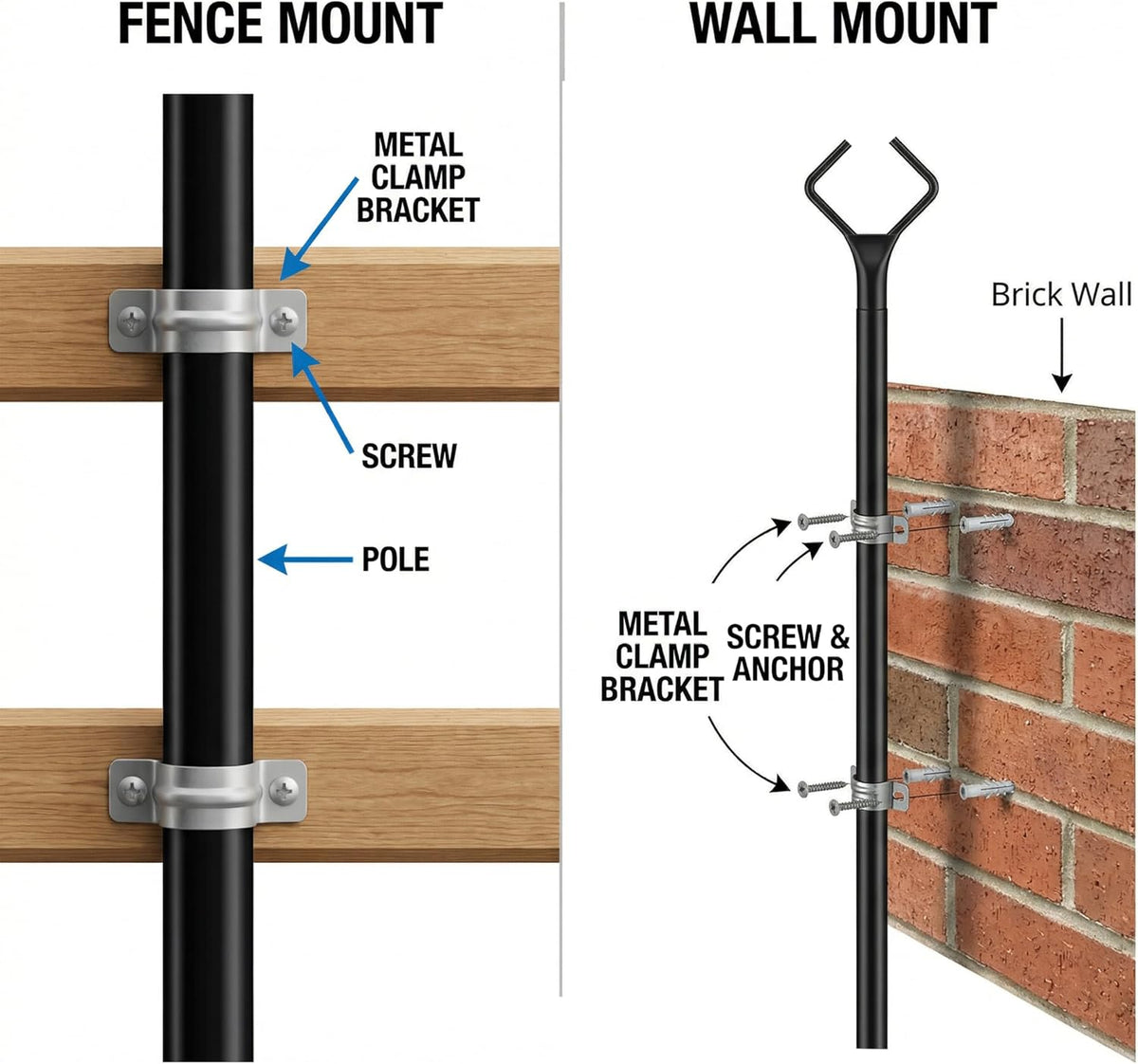 10FT Outdoor String Light Poles, Pack of 4