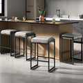 VASAGLE Bar Stools Set of 4, Counter Height, PU Leather, 26-Inch