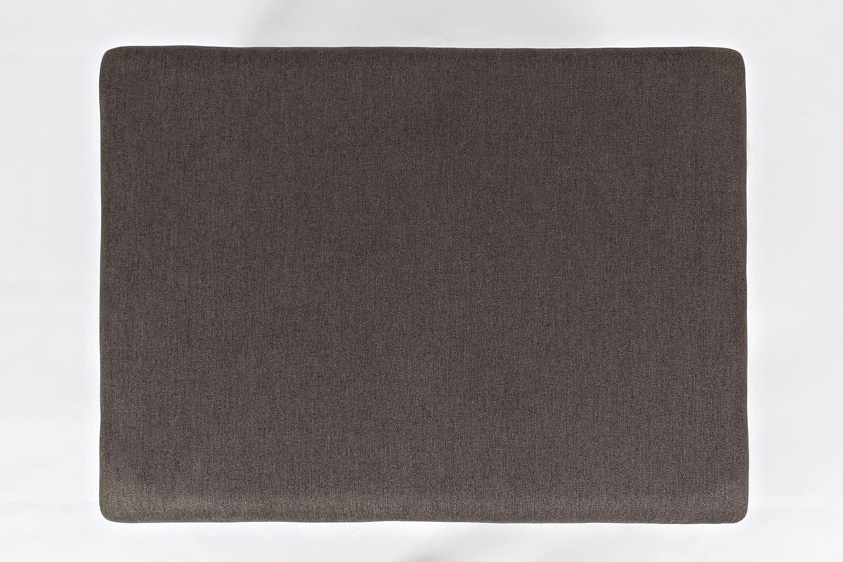 Jofran Upholstered Ottoman Coffee Table, Contemporary Accent Table for Living Room, Cocktail Table with Soft Seating Surface, Brown