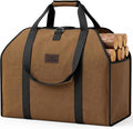 FEED GARDEN Extra Large Firewood Carrier, Waxed Canvas Log Carrier Bag