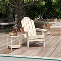 LUE BONA Folding Adirondack Chairs Set of 6, HDPS Fire Pit Chairs, Sand