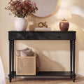 VASAGLE 39.3"Console Table, Narrow Entryway Sofa Table with Solid Wood Legs