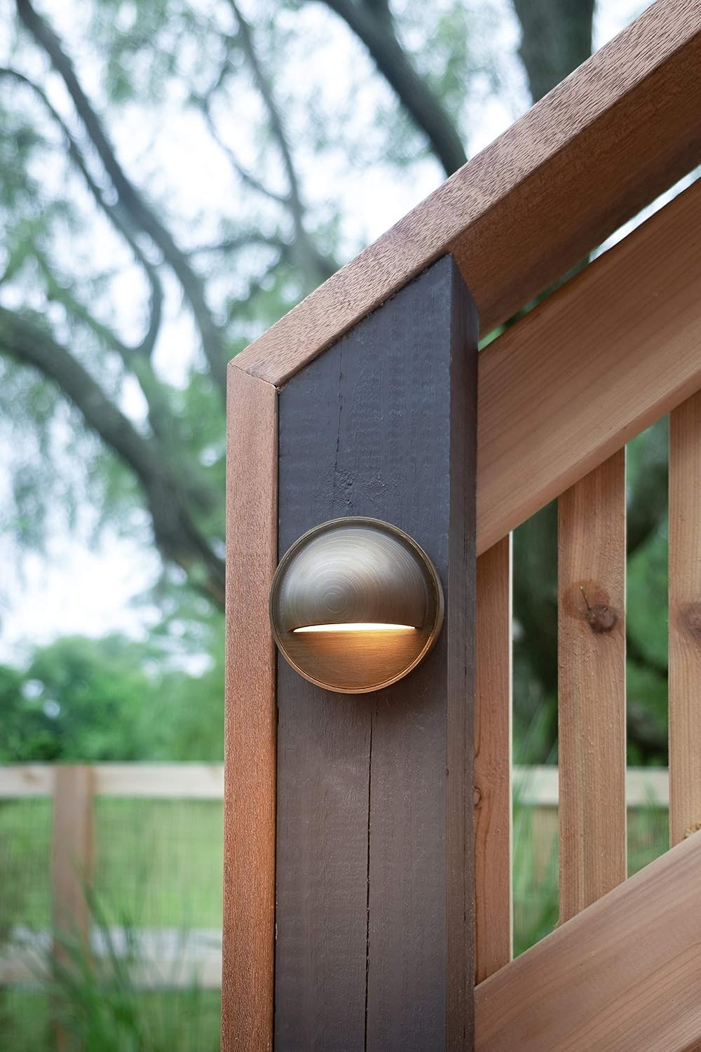 VOLT Cast Brass 12V Deck Light (Bronze) & 3W 2700K Warm White G4 LED Bulb